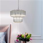 Pierre 4-Light Polished Chrome Crystal Ceiling Pendant PIE04CH