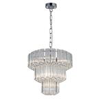Pierre 7-Light Polished Chrome Crystal Ceiling Pendant PIE07CH