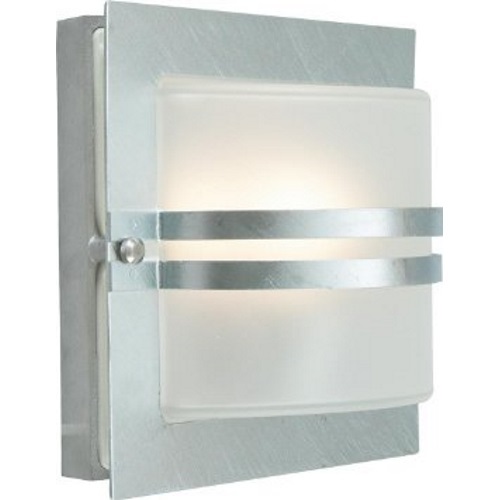 Outdoor IP54 Wall Light Galvanized Finish BERN-E27-GAL-F