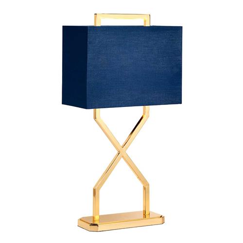 Cross Polished Gold And Navy Blue Table Lamp CROSS-TL