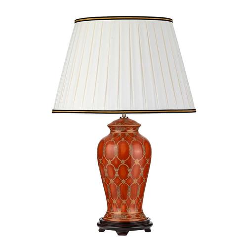 Datai Terracotta And Gold Table Lamp DL-DATAI-TL