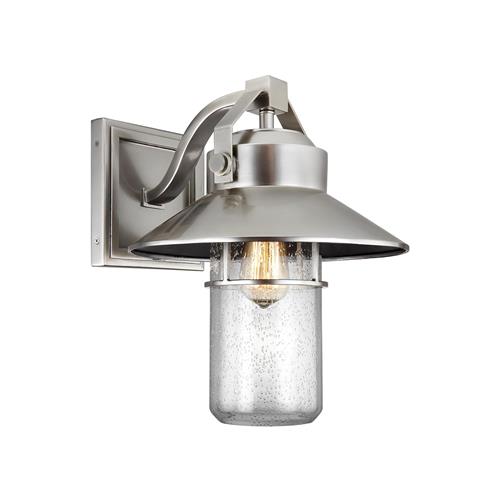 Outdoor IP44 Rated Wall Light Brushed Steel Finish FE-BOYNTON2-L