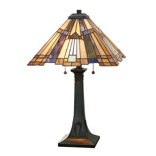 Inglenook Bronze Tiffany Table Lamp QZ-INGLENOOK-TL