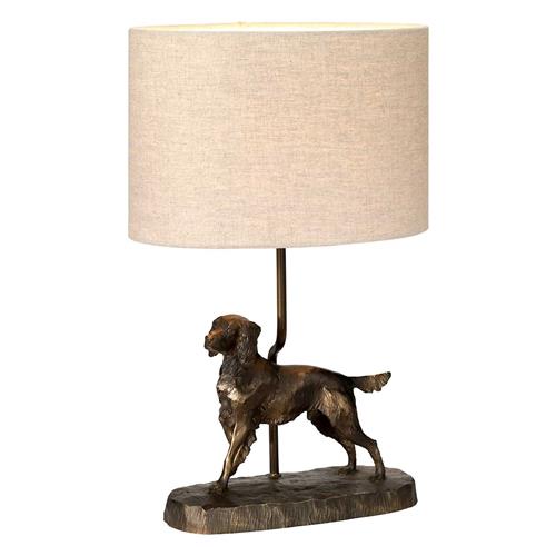 Rufus Bronze Patina Dog Table Lamp DL-RUFUS-TL
