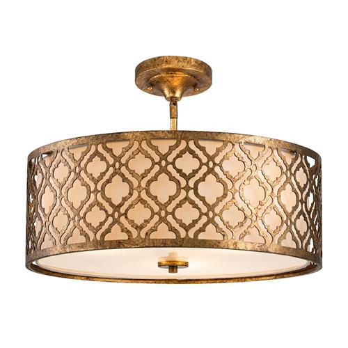 Duo-Mount Ceiling Light Distressed Gold Finish GN-ARABELLA-P-L