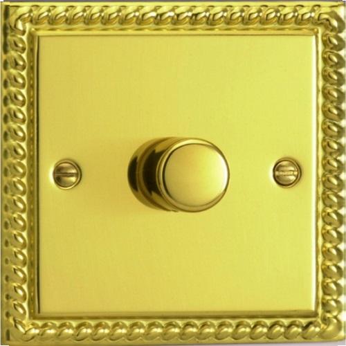 V-PRO Polished Brass Low Load Rotary Dimmer Switch JGP401