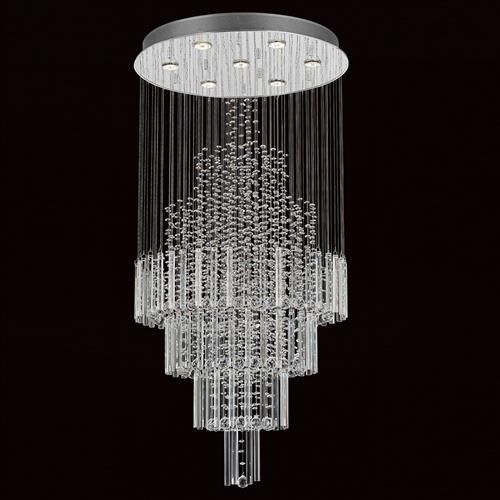 Barcelona 7 Light Chrome And Crystal Pendant Fitting CF110281/07/CH
