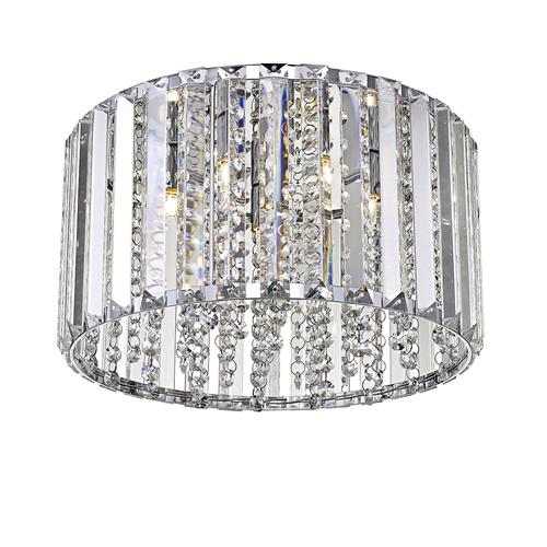 Diore 4 Light Crystal & Chrome Flush Fitting CFH1925/04/PL/CH