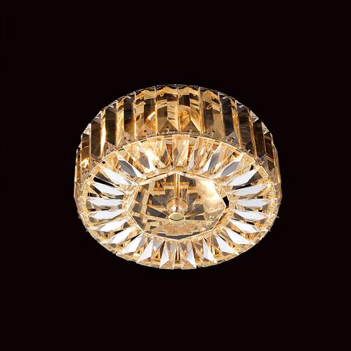 Seville Dual Gold And Crystal Flush Ceiling Fitting CE09117/02/G