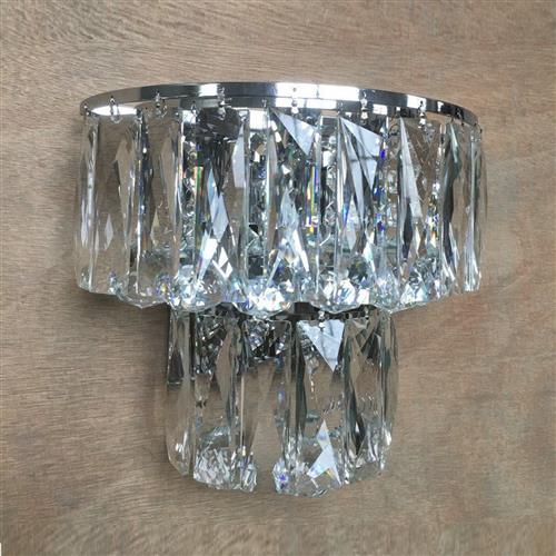 Lilou Triple Chrome & Crystal Wall Light CFH1708/03/WB/CH