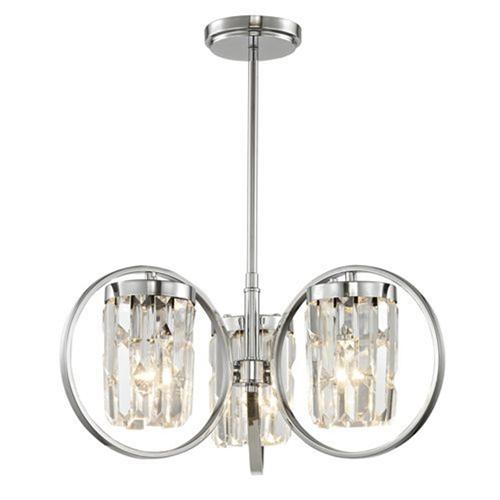 Talin Convertible 3 Light Chrome And Crystal Ceiling Fitting CF1703/03