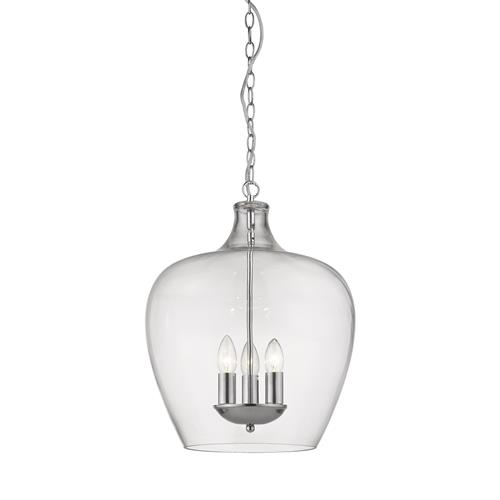 Nell 3 Light Chrome & Clear Glass Pendant Fitting PG1804/03/CH