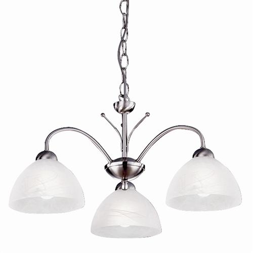 Milanese Satin Silver 3 Arm Ceiling Light 1133-3SS