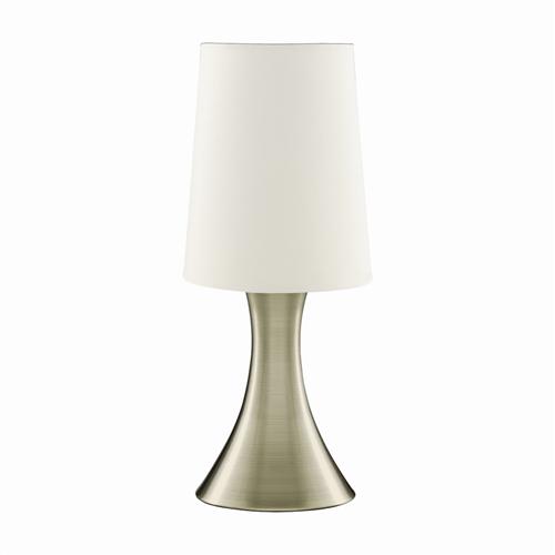 Touch Table Lamp Antique Brass with White Shade 3922AB