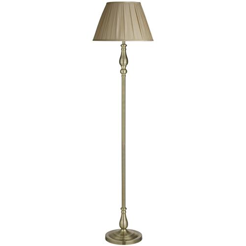 Traditional Antique Brass Floor Lamp, Traditional Brass Floor Lamp