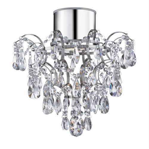 Belle Crystal LED Bathroom Ceiling Light 7901-1CC-LED