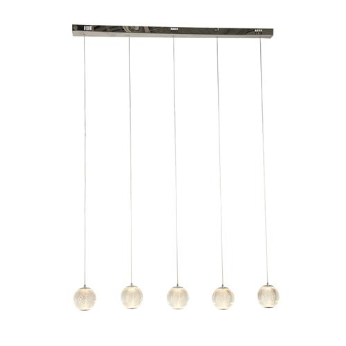 Allure LED Chrome and Clear Five Bar Pendant Fitting 51485-5CC