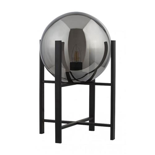 Amsterdam Black & Smoked Glass Table Lamp 1029-1SM
