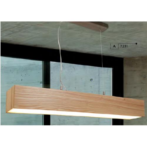 Ash LED Natural Wood Ceiling Pendant 7231
