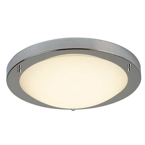 Geneva Bathroom IP44 LED Satin Silver Flush Ceiling Fitting 8702SS