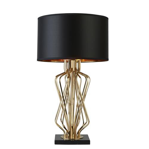 Ethan Gold Coloured Table Lamp With, Modern Gold Table Lamp Uk