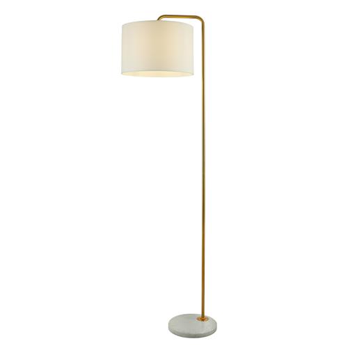 Gallow Gold Coloured Floor Lamp With White Shade 5024GO