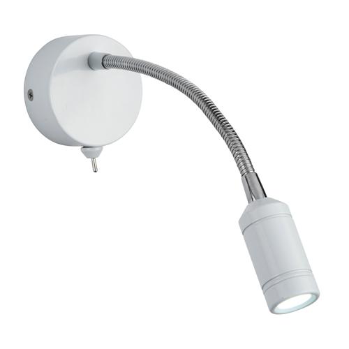 Flexi Arm LED White/Chrome Wall light 2256WH