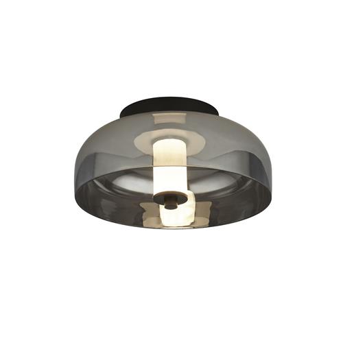 Frisbee LED Flush Ceiling Black & Smoked 59804-1SM