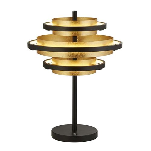 Hive LED Black & Gold Leaf Table Lamp 6357BG