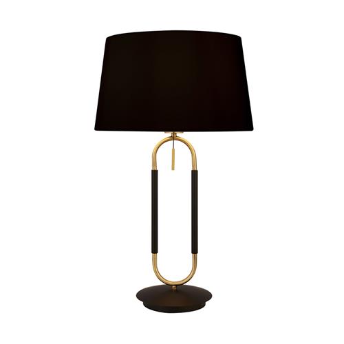 Jazz Black velvet & Satin Brass Table Lamp 41431SB