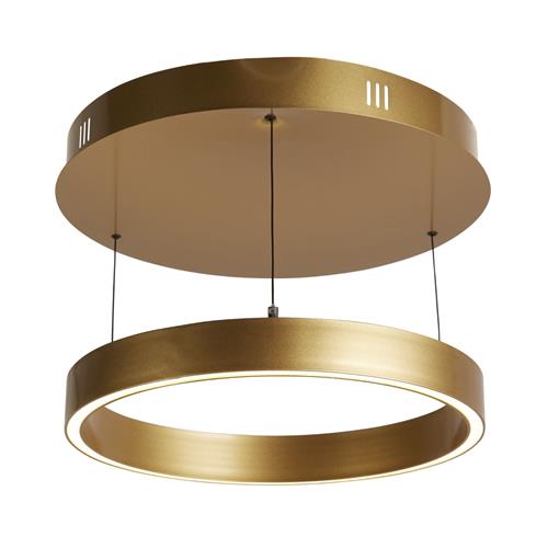 Layla LED Gold Metal And Opal Gesture Controlled Round Medium Pendant 30410GO