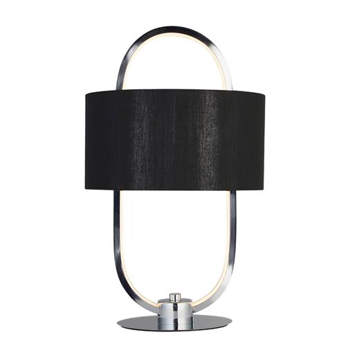 Madrid LED Black & Chrome Table Lamp 62801CC