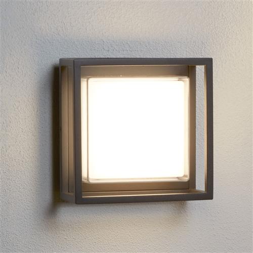 Ohio Warm White Dark Grey LED IP44 Ceiling/Wall Light 3812GY-3000