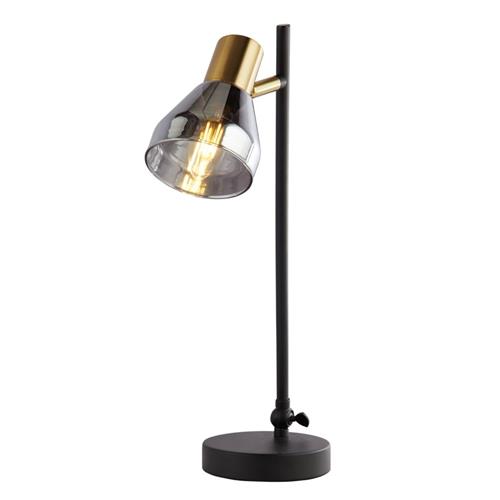 Westminster Black And Smoked Glass Table Lamp 23802-1SM