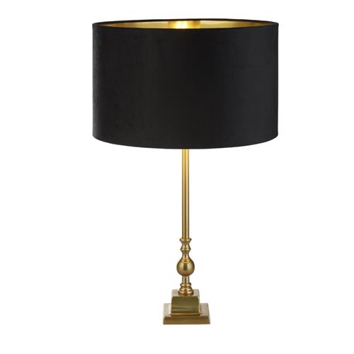 Whitby Antique Brass and Black Table Lamp 81214BK