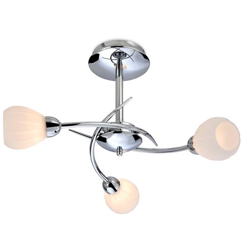Aditi 3 Lamp Semi Flush Chrome Ceiling Fitting 4823 20ch The