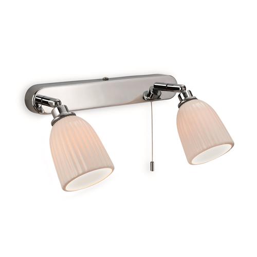 Cherry Switched Double Bathroom Wall, Wall Lamp With Switch Bathroom