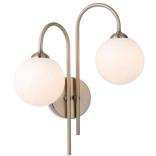 Lyndon Double Wall Light Antique Brass 2885AB