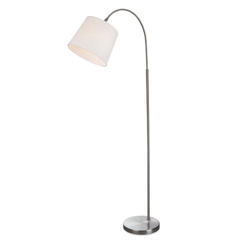 Tiegan Steel Floor Lamp Cream Shade 9092-20BS
