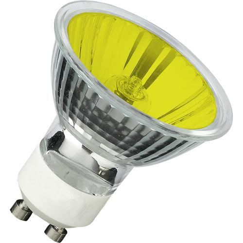 GU10 Yellow 50w Halogen Reflector Bulb
