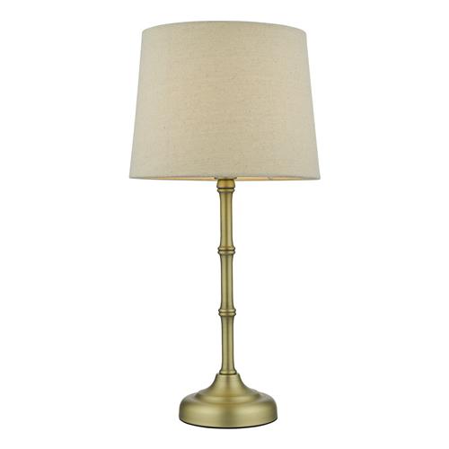 Cane Antique Brass Touch Table Lamp & Shade CAN4275