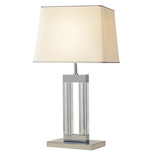 Domain Table Lamp Glass Polished Chrome Finished DOM4050