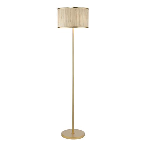 Fenella Natural Seagrass And Gold Leaf 3 Light Floor Lamp FEN4935