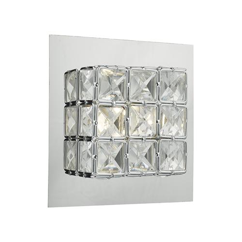 Imogen LED Chrome And Crystal glass wall Light IMO0750