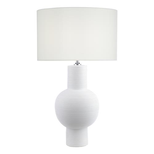 Kiara White Ceramic Table Lamp With White Shade KIA422-PYR182