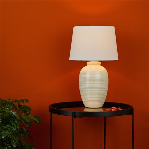 Luelle Table Lamp Cream & White Finished LUE432