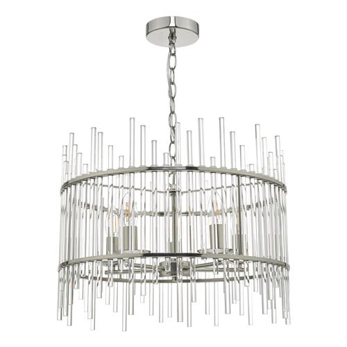 Olyn Polished Nickel Five Light Ceiling Pendant OLY0538