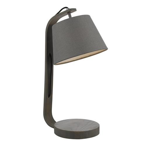 A Dark Grey Wood Table Lamp, Grey Wood Table Lamp Base
