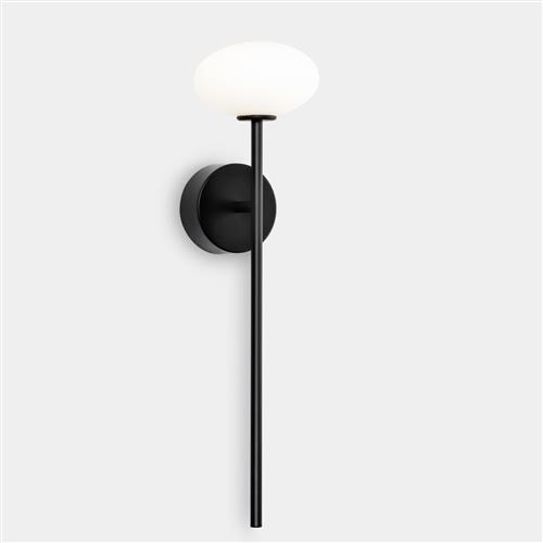 Bloom IP44 LED Black And Opal Glass Bathroom Wall Light 05-A011-05-M1