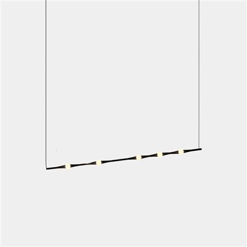 Dew LED Black Horizontal Bar Pendant Fitting 00-8303-05-M1
